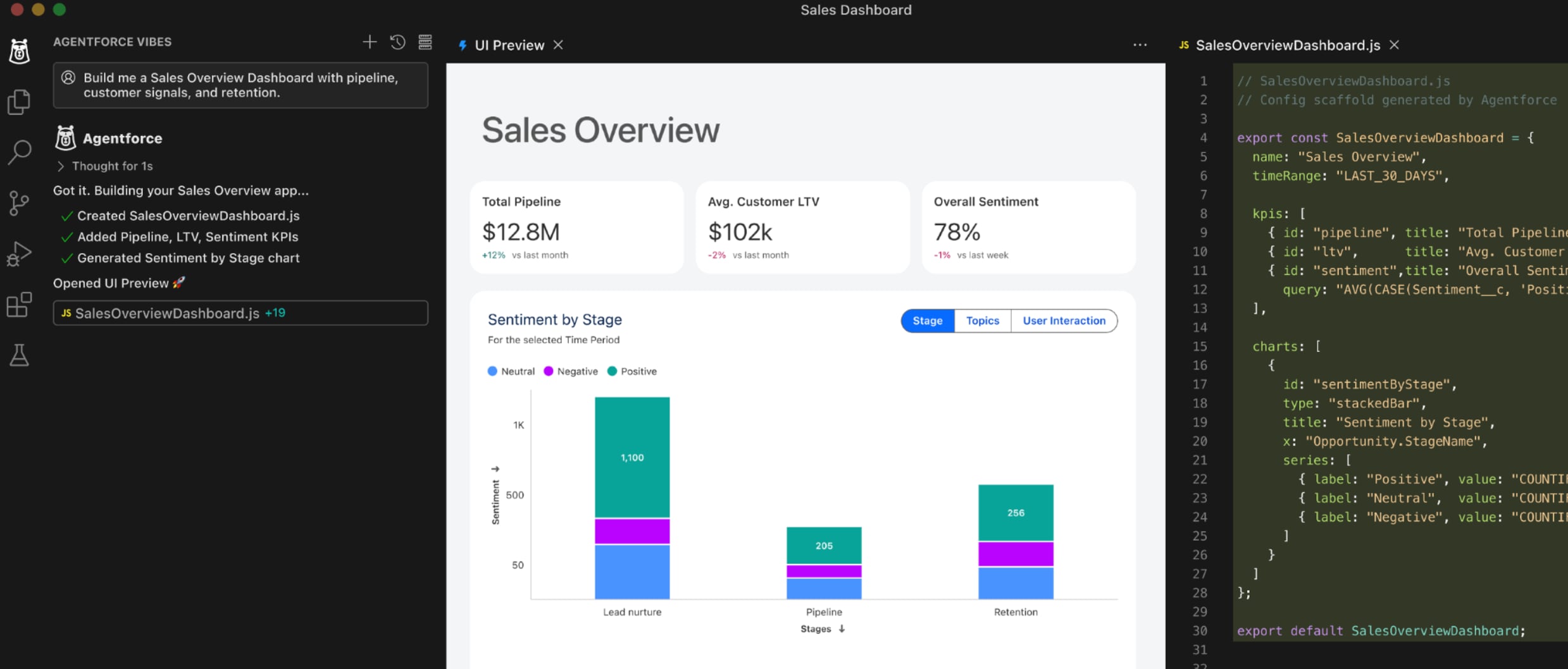 Live Preview VS Code extension for LWC Salesforce Live Preview extension showing an LWC preview inside VS Code